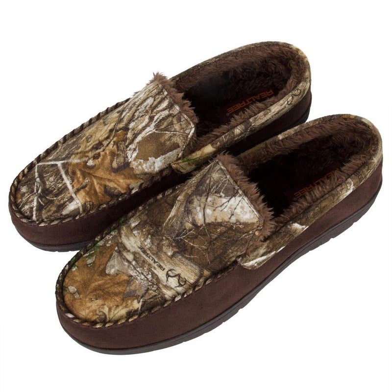 Realtree Men's Memory Foam Camo Moccasin House Slipper Indoor/Outdoor, Camo, Medium - Image 4